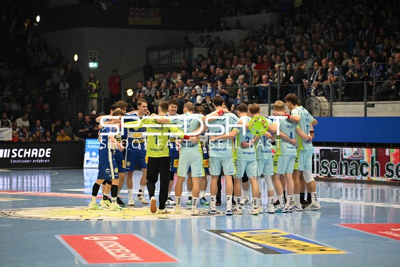 Mannschaftskreis vor Spielbeginn