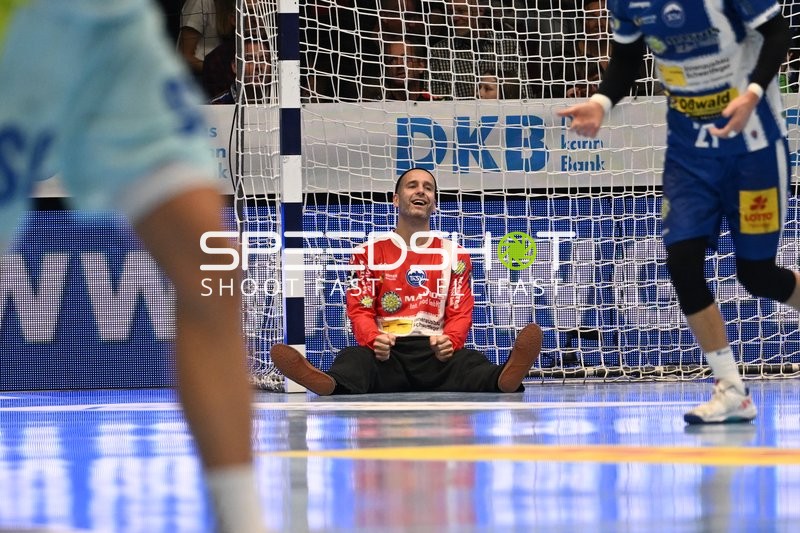 Silvio Heinevetter (12; ThSV Eisenach) im Tor