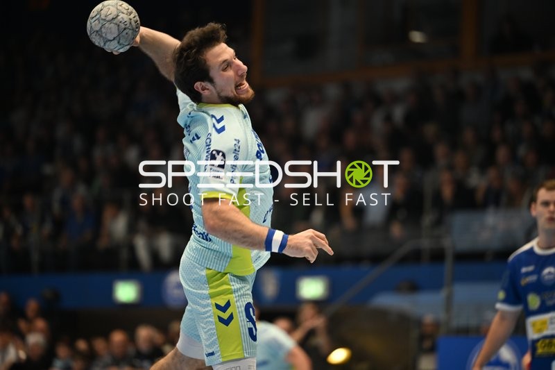 Aleksandar Capric (6; ThSV Eisenach) wirft aufs Tor