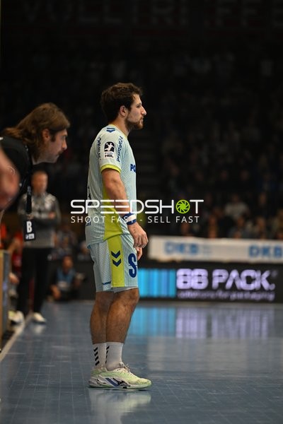 Spieler von ThSV Eisenach in der Halle