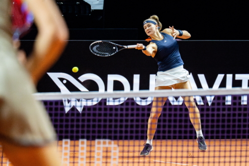 Tennis, Porsche Tennis grand Prix 2026, Porsche-Arena Stuttgart, Finale, Karolina Muchova CZE vs. Elena Rybakina KAZ, Karolina Muchova