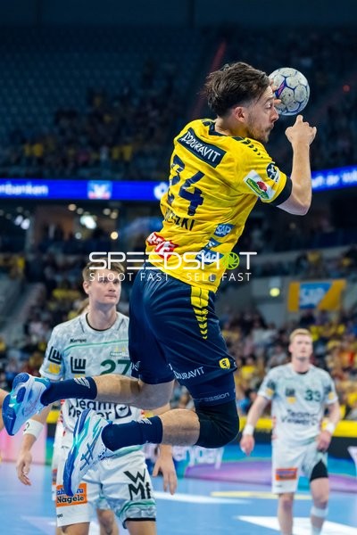 Patrick Groetzki (24; Rhein Neckar Löwen) wirft aufs Tor