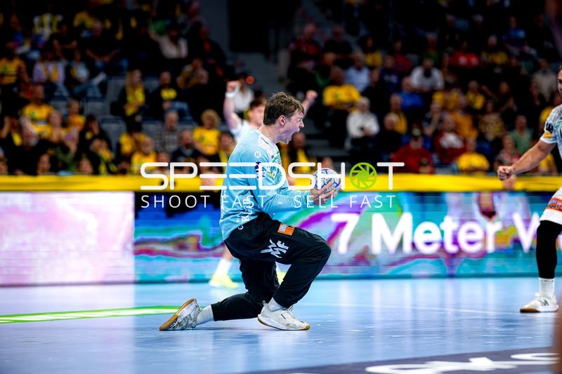 Mike Jensen (20; Rhein Neckar Löwen) zeigt Emotion