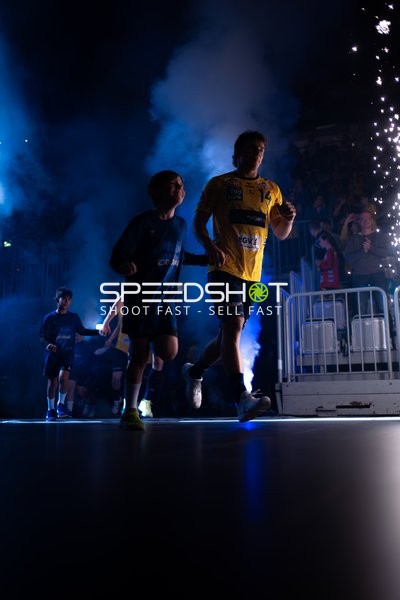 Einlauf von Gino Steenaerts (14; Rhein Neckar Löwen)