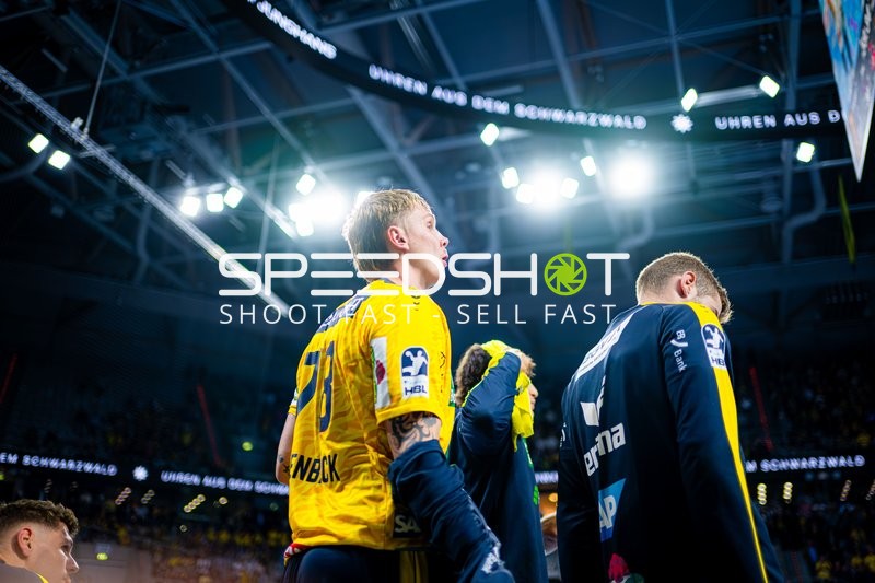 Edwin Aspenbäck (78; Rhein Neckar Löwen) und Sebastian Heymann (13; Rhein Neckar Löwen) in der SAP Arena