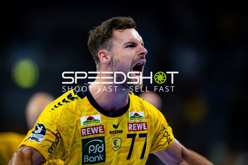 Dani Baijens (77; Rhein Neckar Löwen) zeigt Emotion