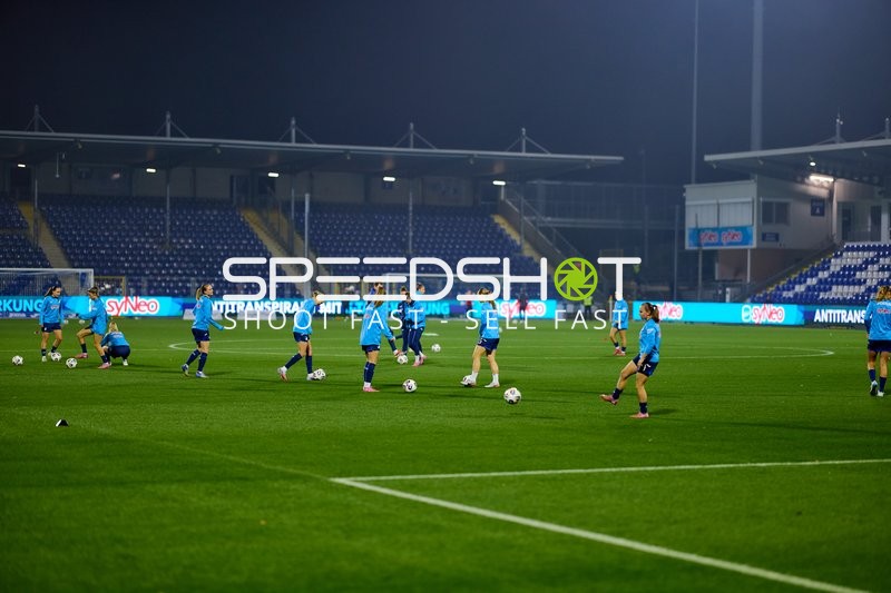 Spieler beim Aufwärmen