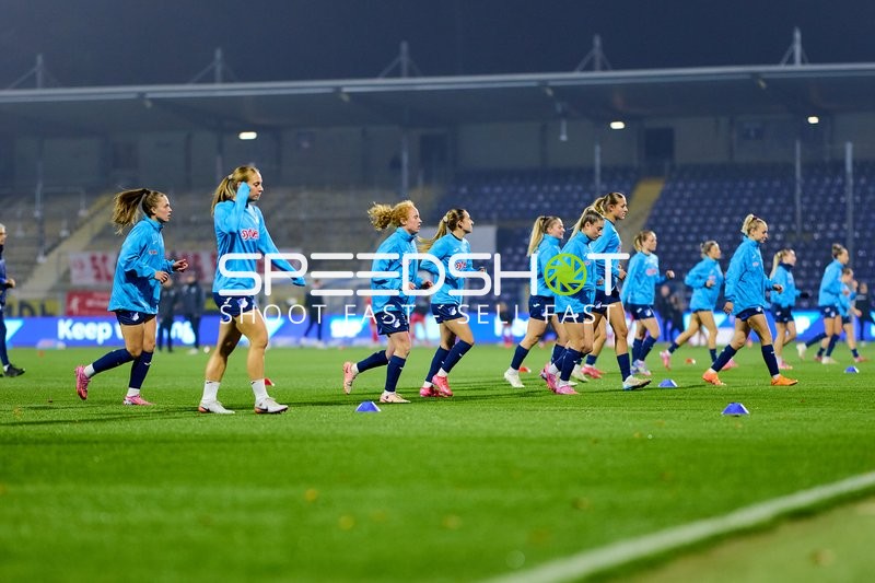 Spieler beim Aufwärmen