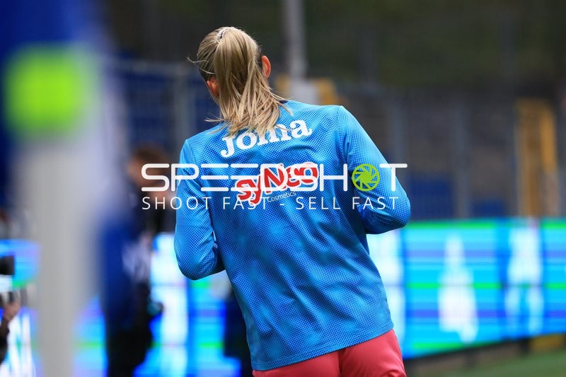 Spielerin beim Aufwärmen