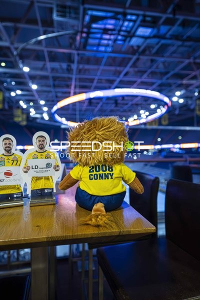 Spielerfiguren von Jannik Kohlbacher (80; Rhein Neckar Löwen) und Dani Baijens (77; Rhein Neckar Löwen)