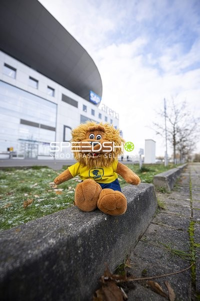 Maskottchen vor SAP Arena