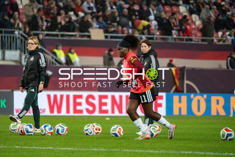 Spielerin beim Aufwärmen