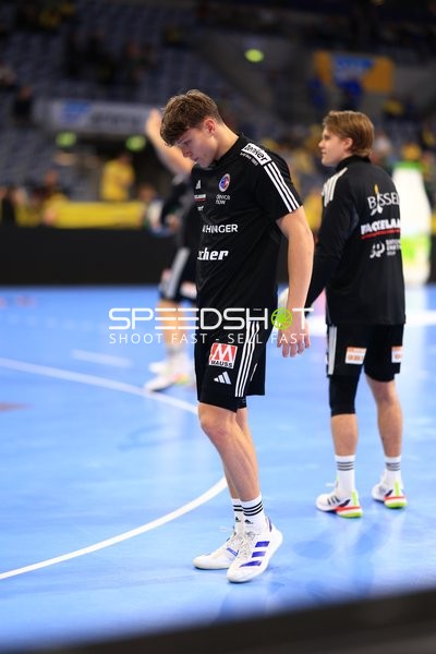 Spieler von Rhein Neckar Löwen beim Aufwärmen