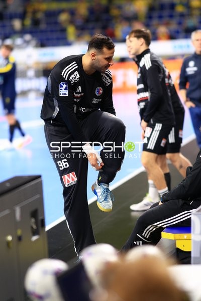 Torwart Khalifa Ghedbane (96; HC Erlangen) in Aktion