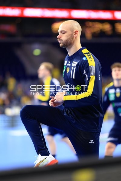 Lukas Sandell (11; Rhein Neckar Löwen) auf dem Spielfeld