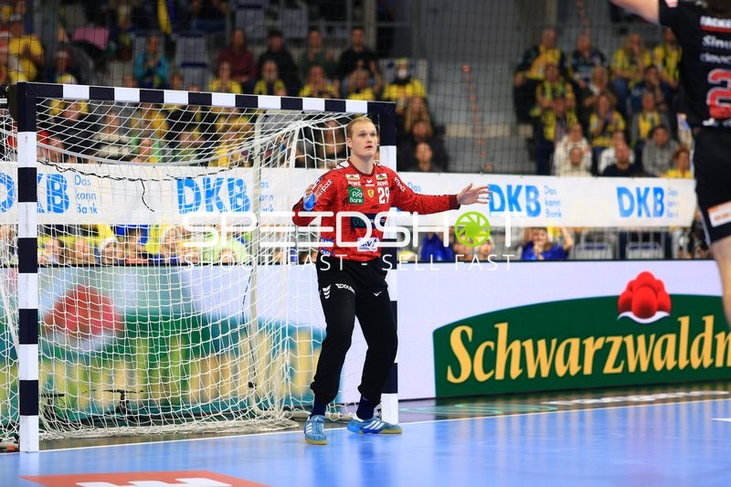 Torwart David Späth (29; Rhein Neckar Löwen) im Spiel