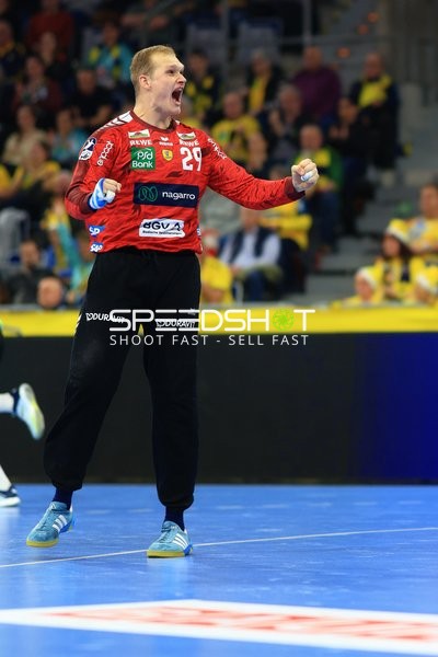 Torwart David Späth (29; Rhein Neckar Löwen) in Aktion