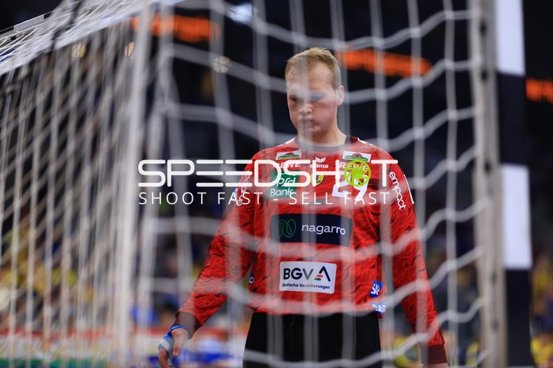 Torwart David Späth (29; Rhein Neckar Löwen) im Spiel