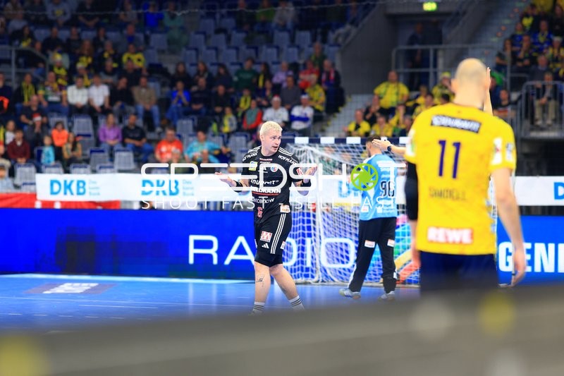 Handball-Szene mit Marek Nissen (6; HC Erlangen)