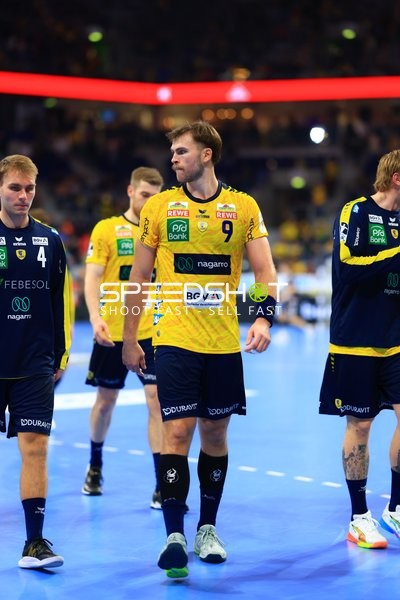 Steven Plucnar Jacobsen (9; Rhein Neckar Löwen) und Mathias Larson (4; Rhein Neckar Löwen) in Aktion