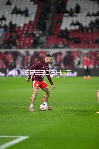 Spieler beim Aufwärmen