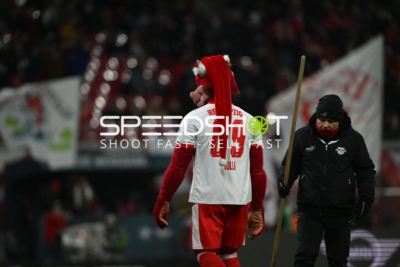 Maskottchen und Mitarbeiter