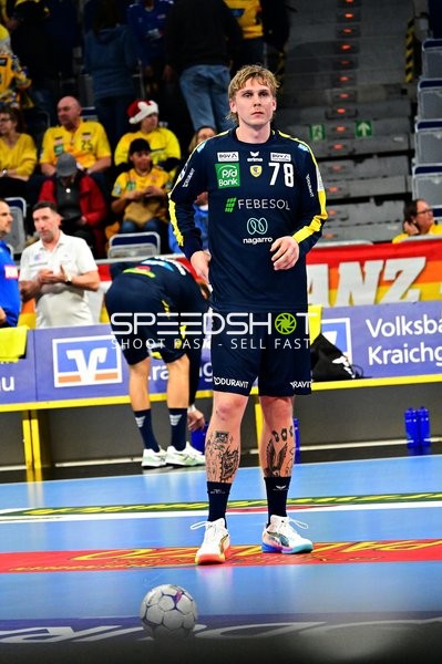 Edwin Aspenbäck (78; Rhein Neckar Löwen) und Frank Engelhardt (0; HC Erlangen) in Handball-Szene