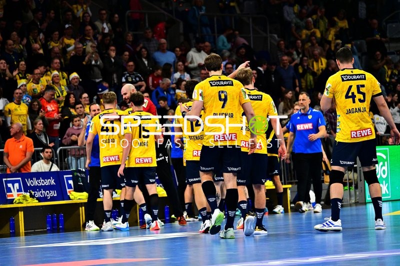 Mike Jensen (20; Rhein Neckar Löwen) und Maik Machulla (999; Rhein Neckar Löwen) in der sap arena