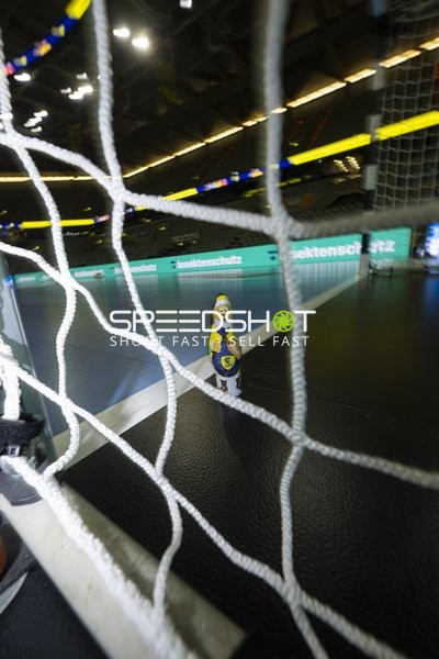 Leerer Handballcourt in SAP Arena