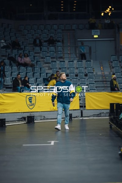 Kevin Gerwin (49; Rhein Neckar Löwen) bei Moderation in der SAP Arena