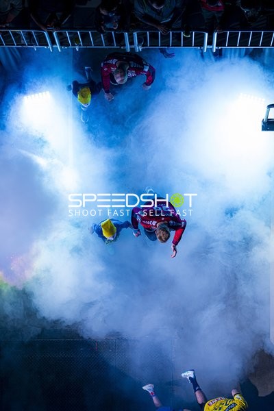 Szene mit Spielern von Rhein Neckar Löwen