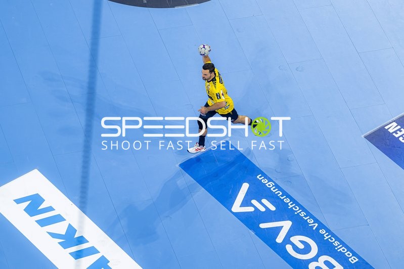 Szene mit Spieler von Rhein Neckar Löwen