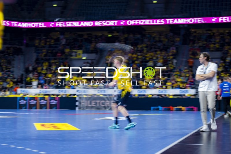 Szene mit Spieler von Rhein Neckar Löwen