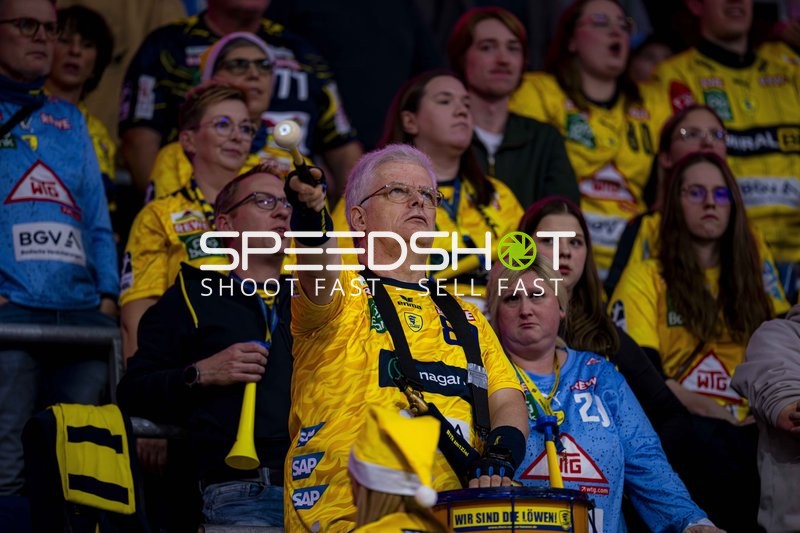 Fans in gelben Trikots