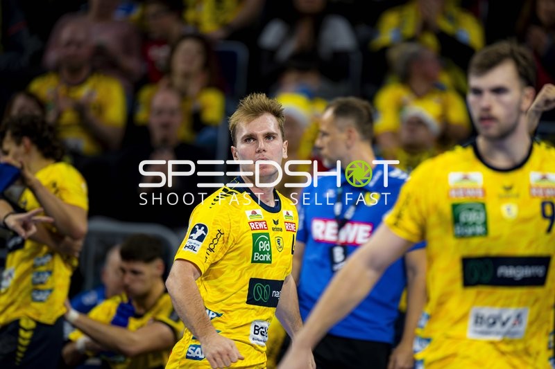 Steven Plucnar Jacobsen (9; Rhein Neckar Löwen) und Mathias Larson (4; Rhein Neckar Löwen) in Aktion