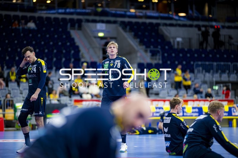 Edwin Aspenbäck (78; Rhein Neckar Löwen) und Patrick Groetzki (24; Rhein Neckar Löwen) in Szene