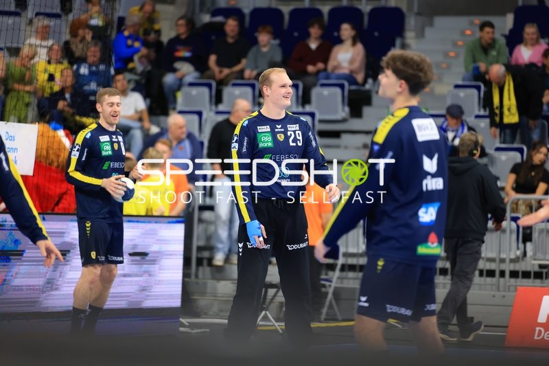 David Späth (29; Rhein Neckar Löwen) und Tim Nothdurft (28; Rhein Neckar Löwen) in Aktion