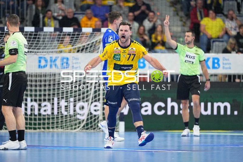 Dani Baijens (77; Rhein Neckar Löwen) jubelt