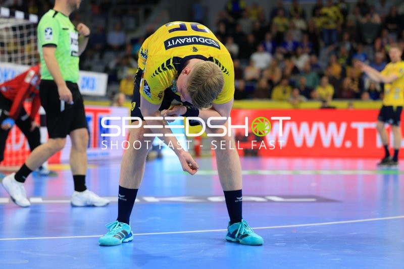 Handball-Szene mit Spieler von Rhein Neckar Löwen