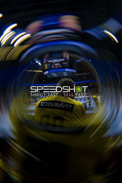 Szene mit Spieler von Rhein Neckar Löwen