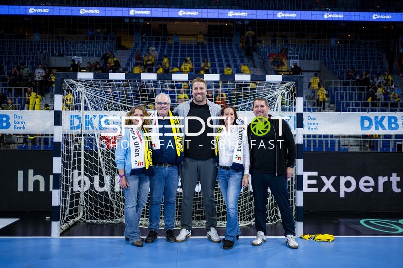 Oliver Roggisch (108; Rhein Neckar Löwen) und Holger Bachert (99; Rhein Neckar Löwen) bei Handball-Event