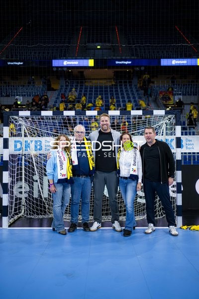 Oliver Roggisch (108; Rhein Neckar Löwen) und Holger Bachert (99; Rhein Neckar Löwen) bei Veranstaltung