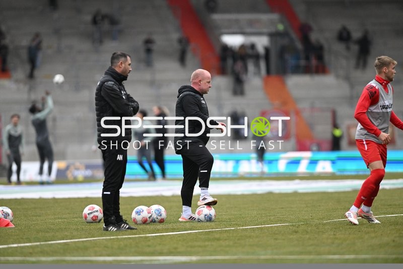 Spieler beim Aufwärmen