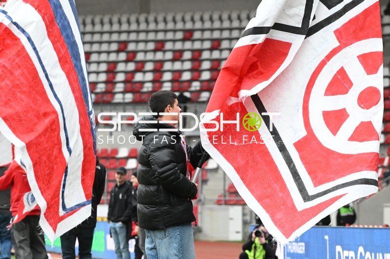 Fans schwenken Fahnen