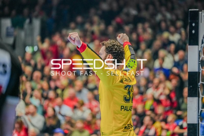 Kristóf Palasics (32; MT Melsungen) jubelt