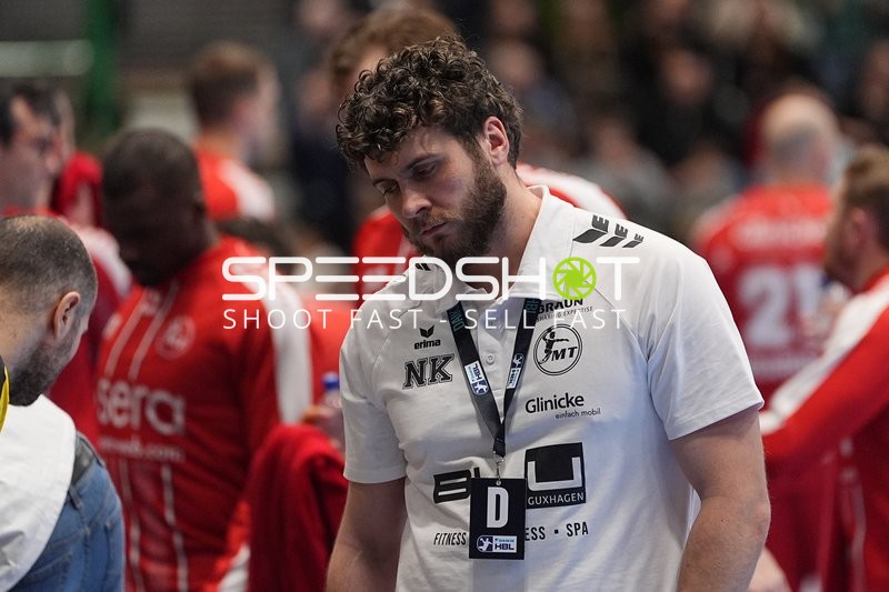 Trainer von MT Melsungen in Aktion