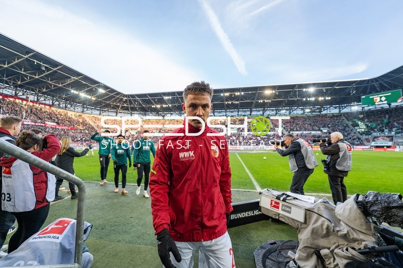 Spieler beim Aufwärmen