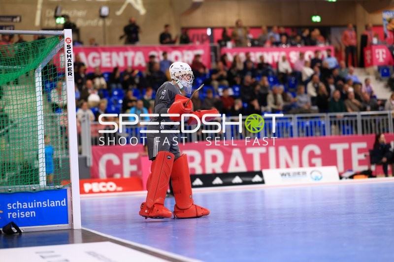 Torwart Lukas Stumpf (1; Deutschland) im Einsatz