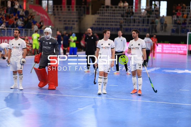 Spieler von Deutschland vor Spielbeginn