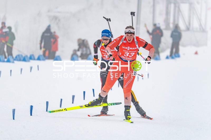 Biathlon, BMW IBU WORLD CUP BIATHLON, Sprint Frauen 7,5 km, Oberhof, Deutschland, HAECKI-GROSS Lena #33 SUI, PREUSS Franziska #36 GER